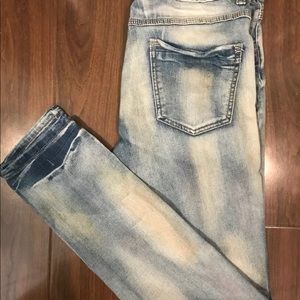 Free People Oil Distressed Skinny Jeans